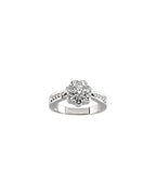 Anel Cluster em Ouro 14k com Diamantes Naturais – Modelo 10