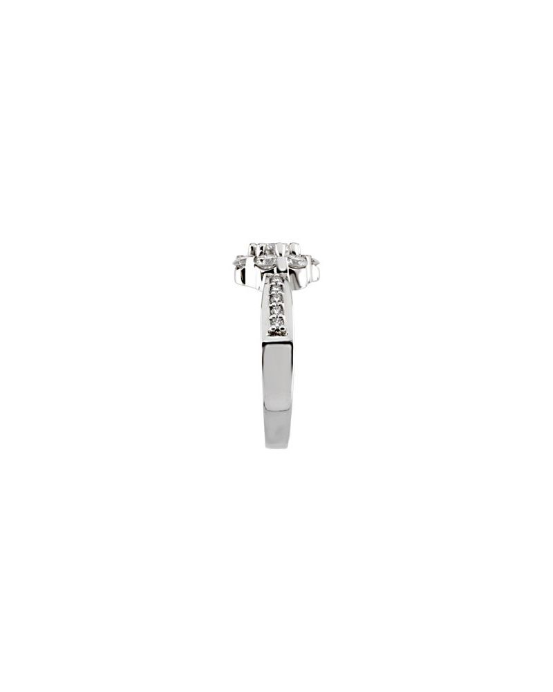 Anel Cluster em Ouro 14k com Diamantes Naturais – Modelo 10