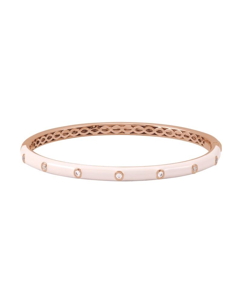 Bracelete Rígido Cravejado em Ouro 14k com Diamantes Naturais – Modelo 2