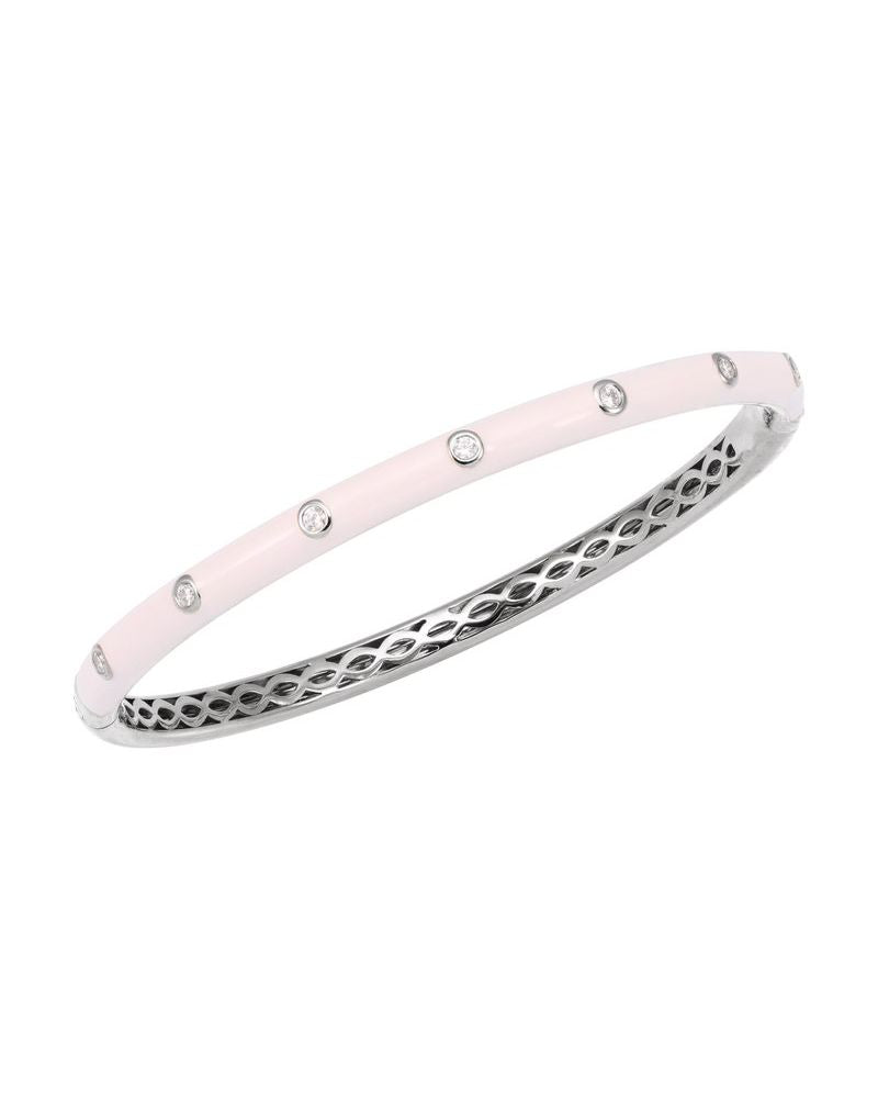 Bracelete Rígido Cravejado em Ouro 14k com Diamantes Naturais – Modelo 2