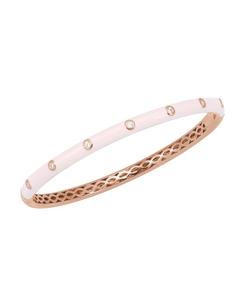 Bracelete Rígido Cravejado em Ouro 14k com Diamantes Naturais – Modelo 2