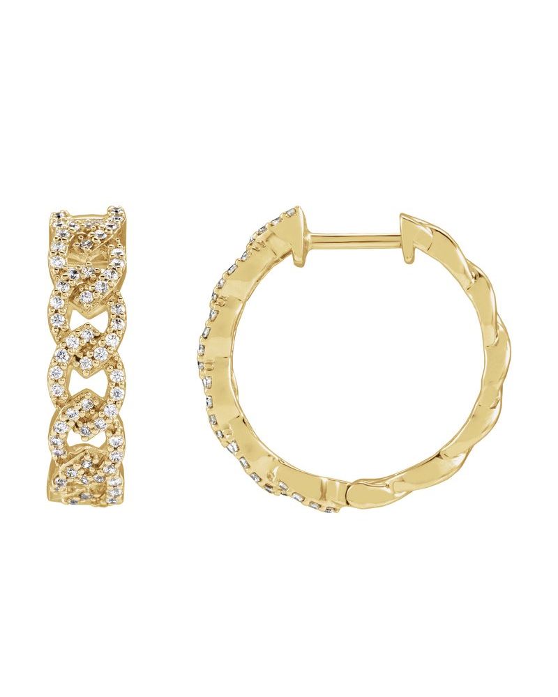 Brinco de Aro em Ouro 14k com Diamantes de Laboratório – Modelo 5