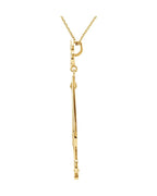 Colar Flor-de-lis em Ouro 14k com Diamantes Naturais – Modelo 3