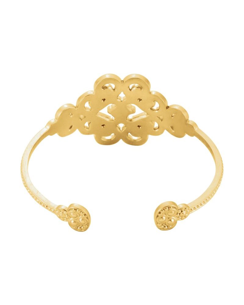Bracelete Granulado Cravejado em Ouro 14k com Diamantes Naturais