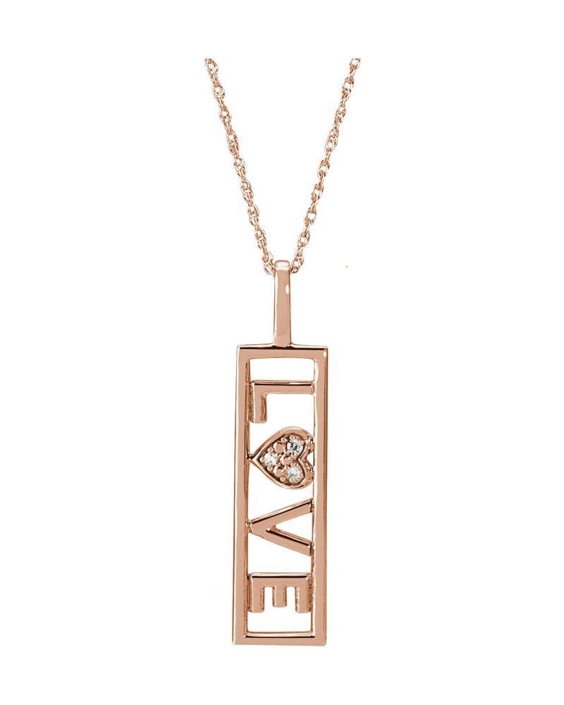 Colar Amor Cravejado em Ouro 14k com Diamantes Naturais