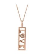 Colar Amor Cravejado em Ouro 14k com Diamantes Naturais