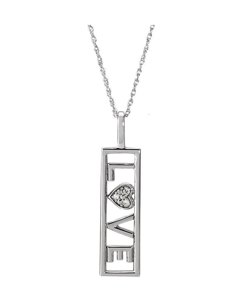Colar Amor Cravejado em Ouro 14k com Diamantes Naturais