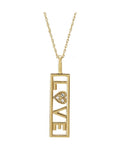 Colar Amor Cravejado em Ouro 14k com Diamantes Naturais