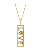 Colar Amor Cravejado em Ouro 14k com Diamantes Naturais