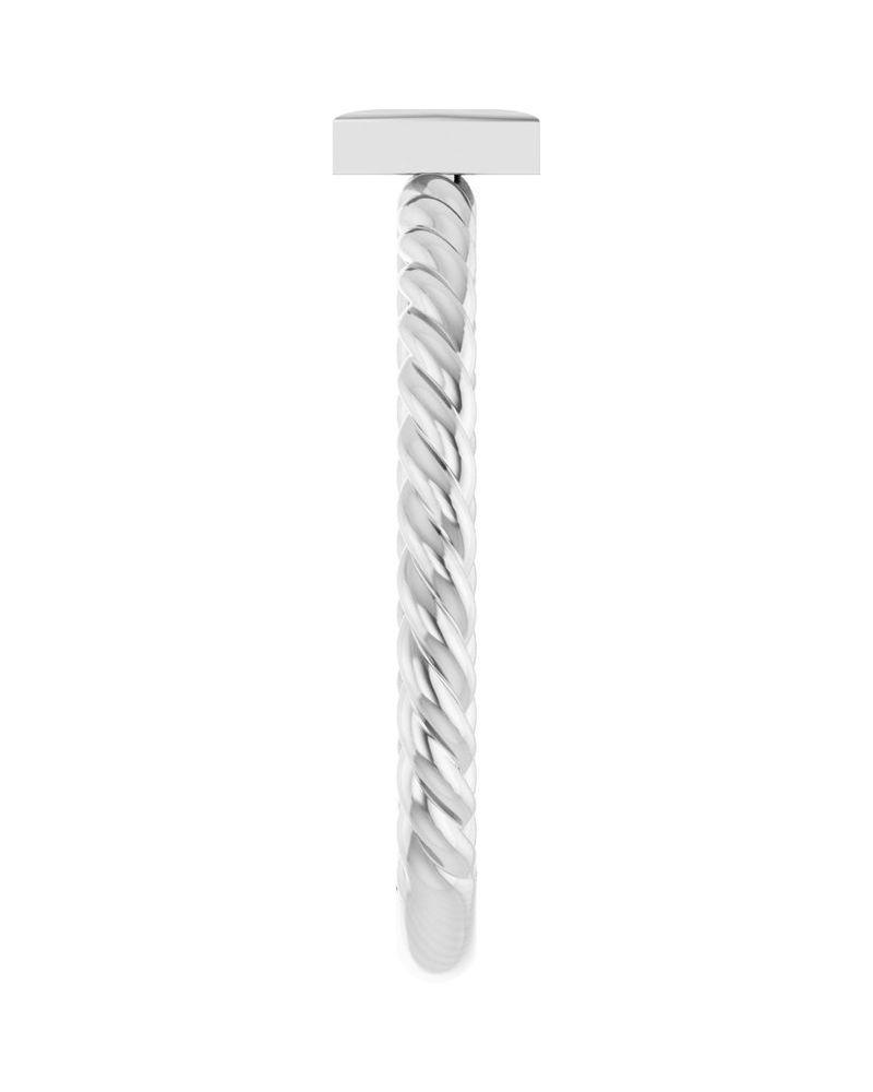 Anel Barra e Torcido Cravejado em Ouro 14k com Diamantes Naturais