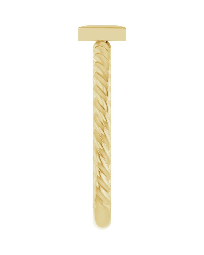 Anel Barra e Torcido Cravejado em Ouro 14k com Diamantes Naturais