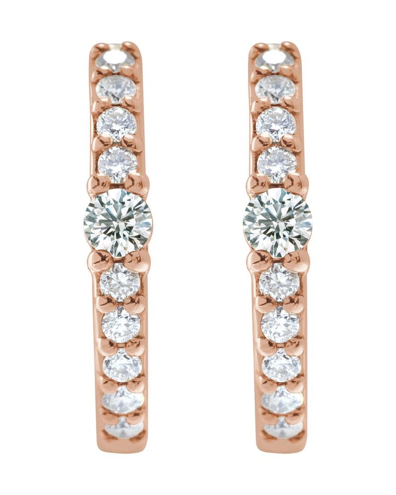 Brinco de Aro Cravejado em Ouro 14k com Diamantes Naturais – Modelo 6