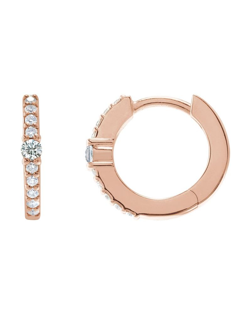 Brinco de Aro Cravejado em Ouro 14k com Diamantes Naturais – Modelo 6