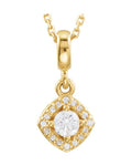 Colar Halo em Ouro 14k com Diamantes Naturais – Modelo 12