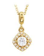Colar Halo em Ouro 14k com Diamantes Naturais – Modelo 12