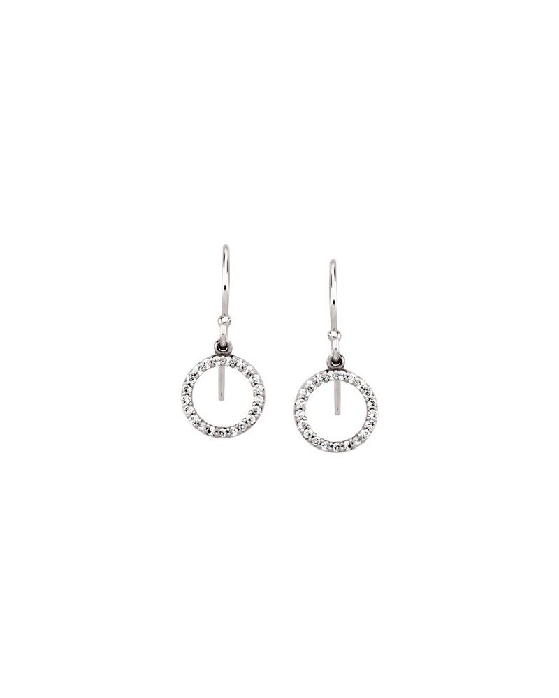 Brinco Circular Cravejado em Ouro 14k com Diamantes Naturais