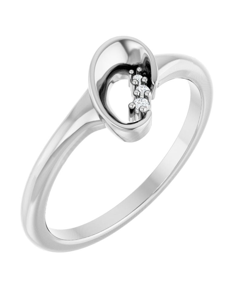 Anel Orgânico Cravejado em Ouro 14k com Diamantes Naturais – Modelo 6