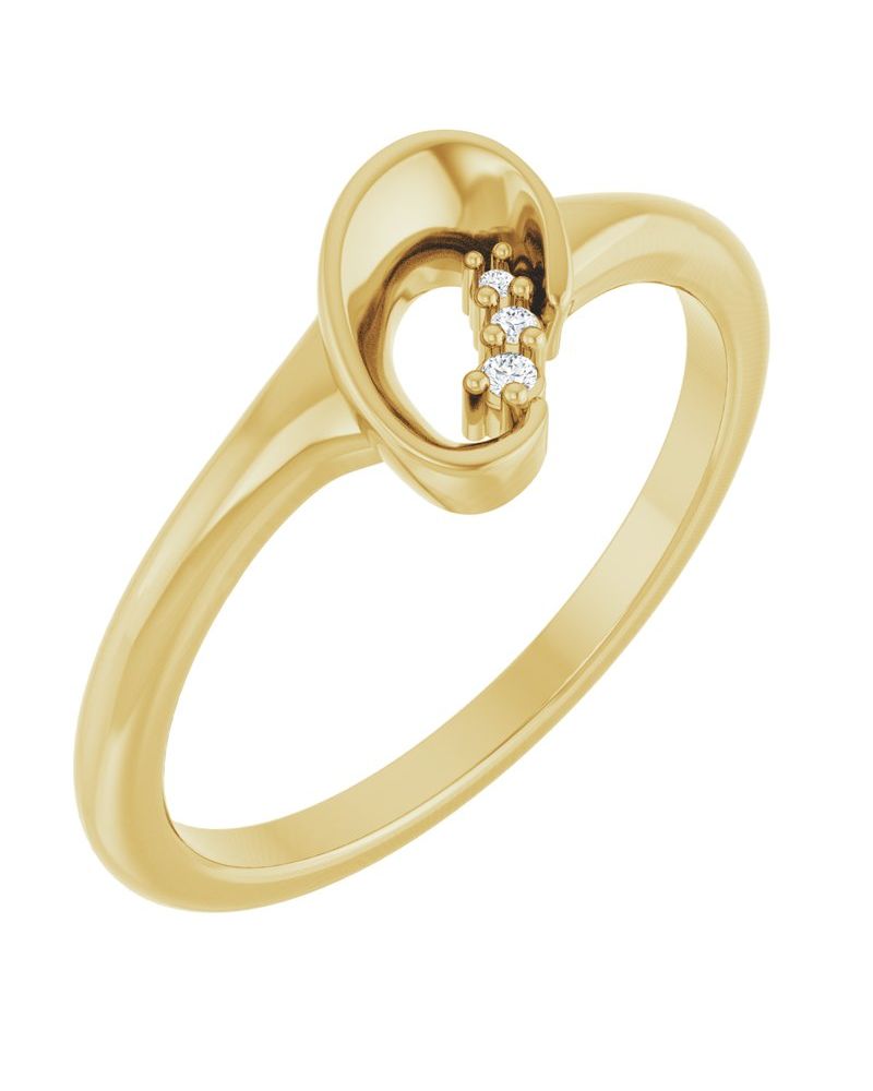 Anel Orgânico Cravejado em Ouro 14k com Diamantes Naturais – Modelo 6