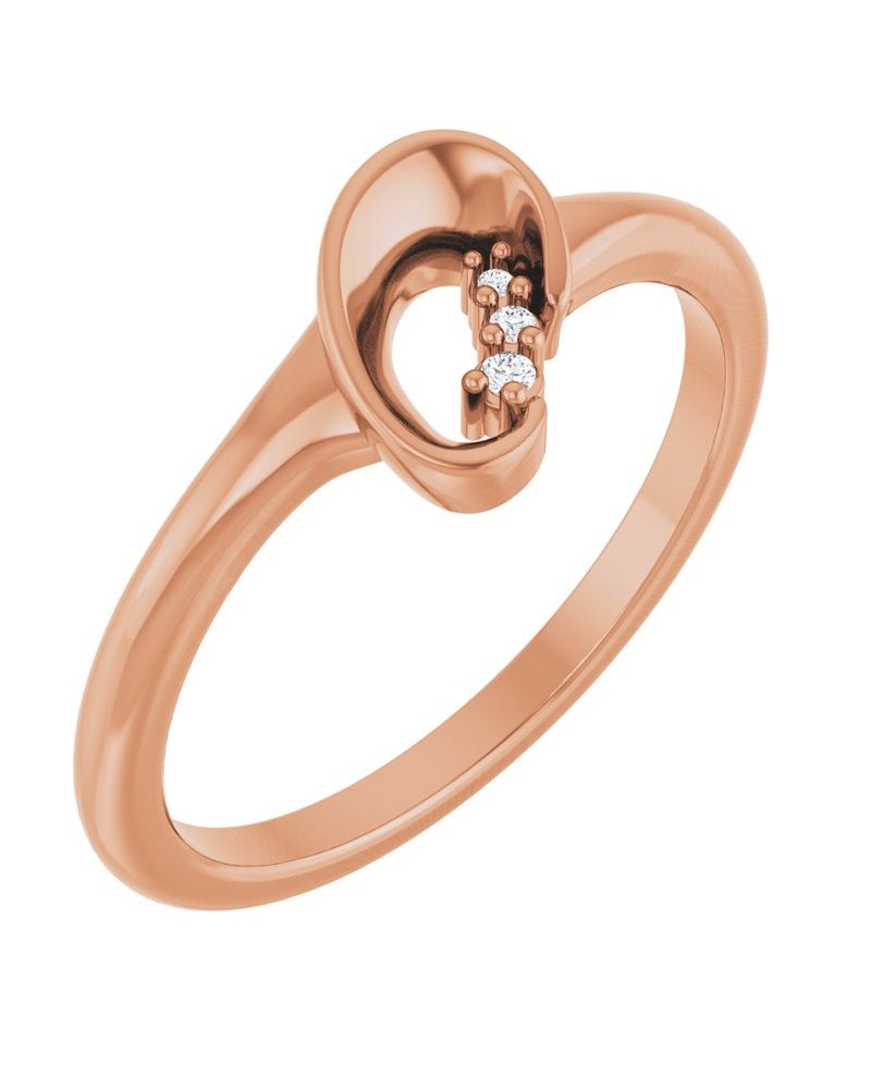 Anel Orgânico Cravejado em Ouro 14k com Diamantes Naturais – Modelo 6