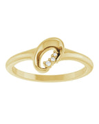 Anel Orgânico Cravejado em Ouro 14k com Diamantes Naturais – Modelo 6