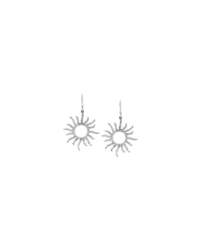 Brinco Sol Cravejado em Ouro 14k com Diamantes Naturais