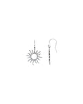 Brinco Sol Cravejado em Ouro 14k com Diamantes Naturais
