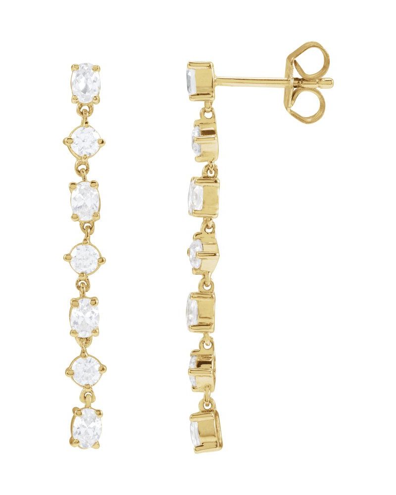 Brinco em Ouro 14k com Diamantes de Laboratório