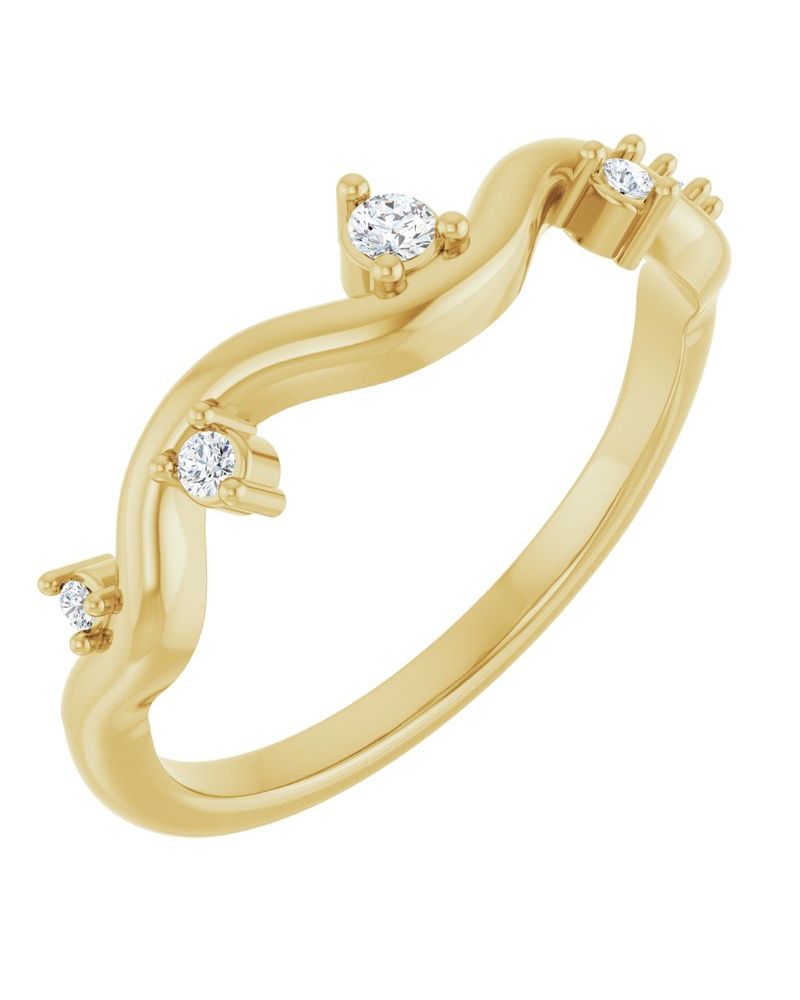 Anel Cravejado em Ouro 14k com Diamantes Naturais – Modelo 15