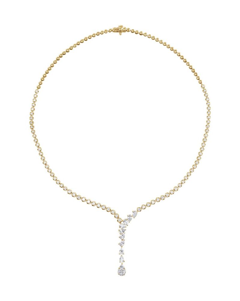 Colar Riviera em Ouro 14k com Diamantes de Laboratório – Modelo 4