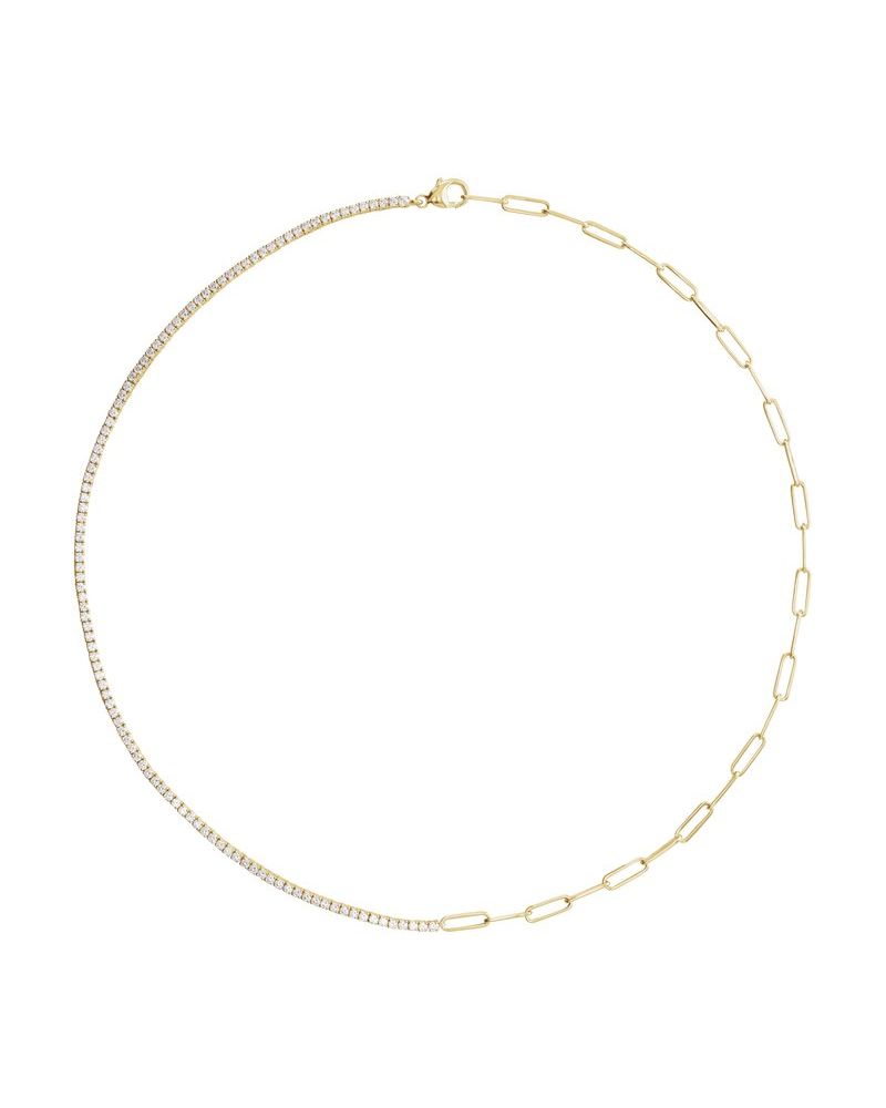 Colar Riviera em Ouro 14k com Diamantes de Laboratório – Modelo 5