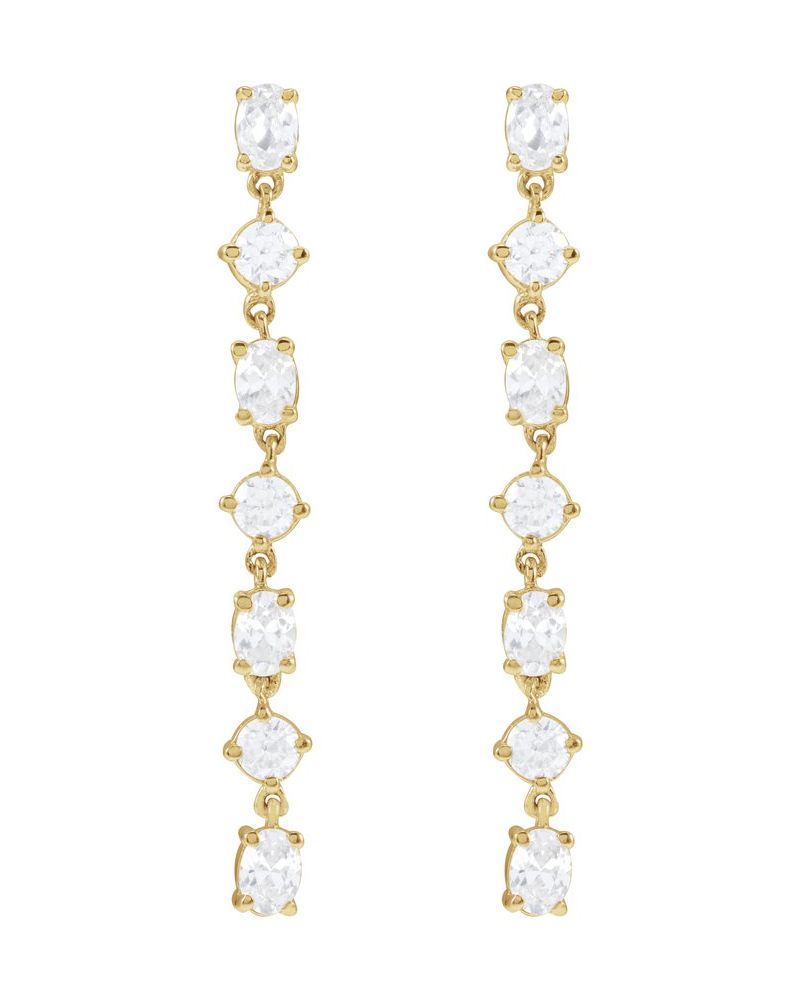 Brinco em Ouro 14k com Diamantes de Laboratório