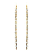 Brinco Barra em Ouro 14k com Diamantes Naturais – Modelo 5