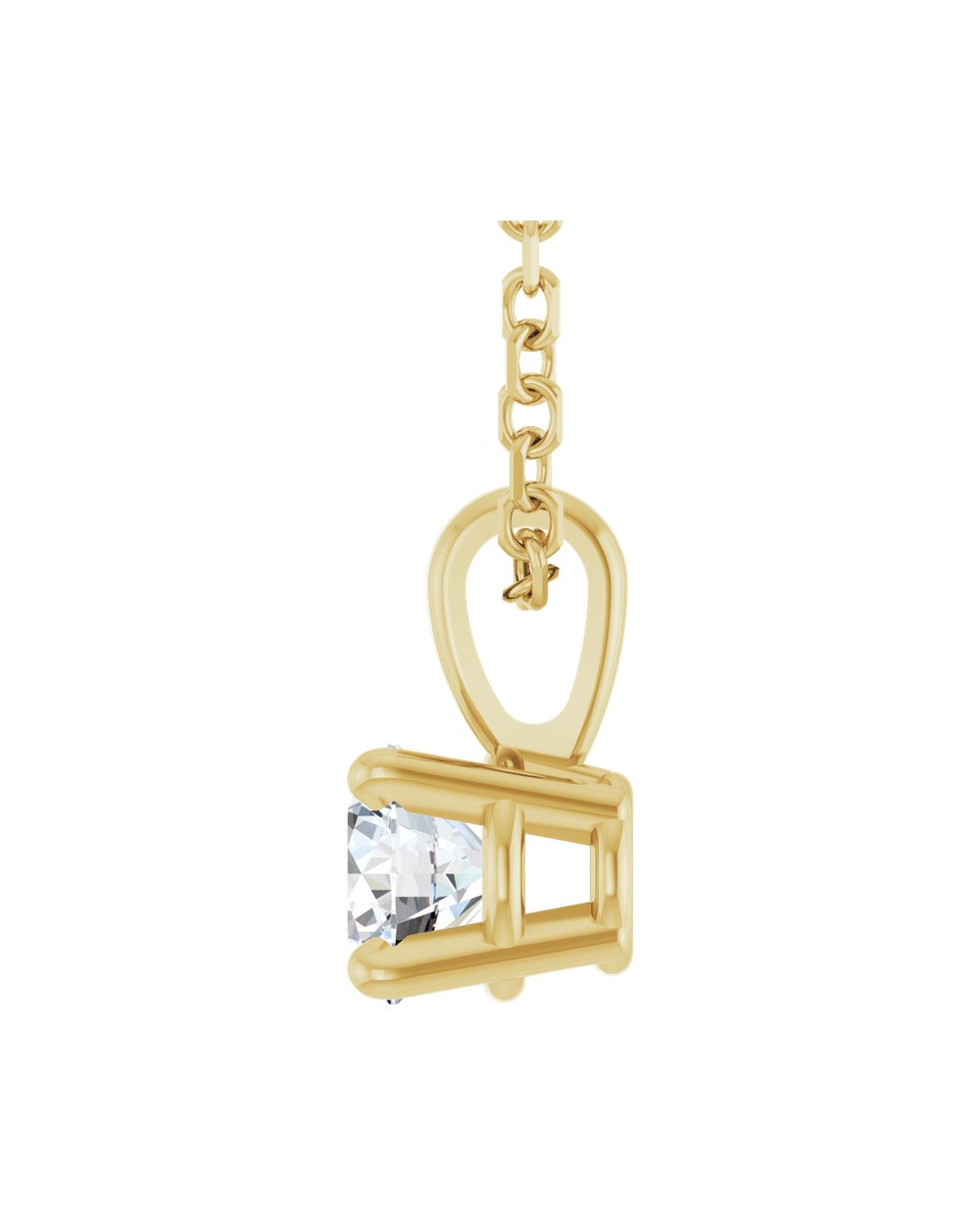 Colar Ponto de Luz em Ouro 14k com Diamante de Laboratório