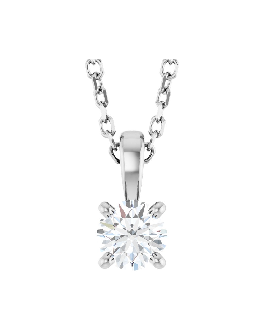 Colar Ponto de Luz em Ouro 14k com Diamante de Laboratório
