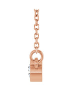 Colar Solitário Pedra do Mês com Cravação Bezel em Ouro 14k com Diamantes de Laboratório