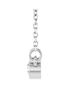 Colar Solitário Pedra do Mês com Cravação Bezel em Ouro 14k com Diamantes de Laboratório