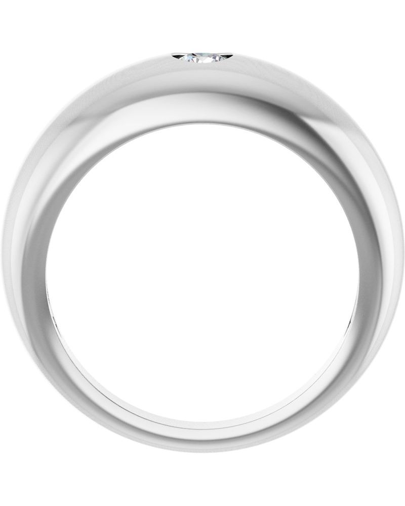 Anel Solitário em Ouro 14k com Diamantes Naturais – Modelo 2