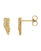 Brinco Asa de Anjo Cravejado em Ouro 14k com Diamantes Naturais – Modelo 2