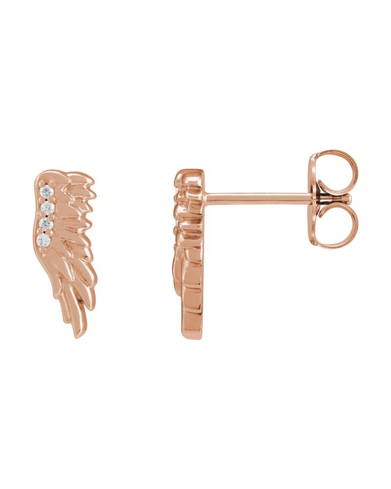 Brinco Asa de Anjo Cravejado em Ouro 14k com Diamantes Naturais – Modelo 2