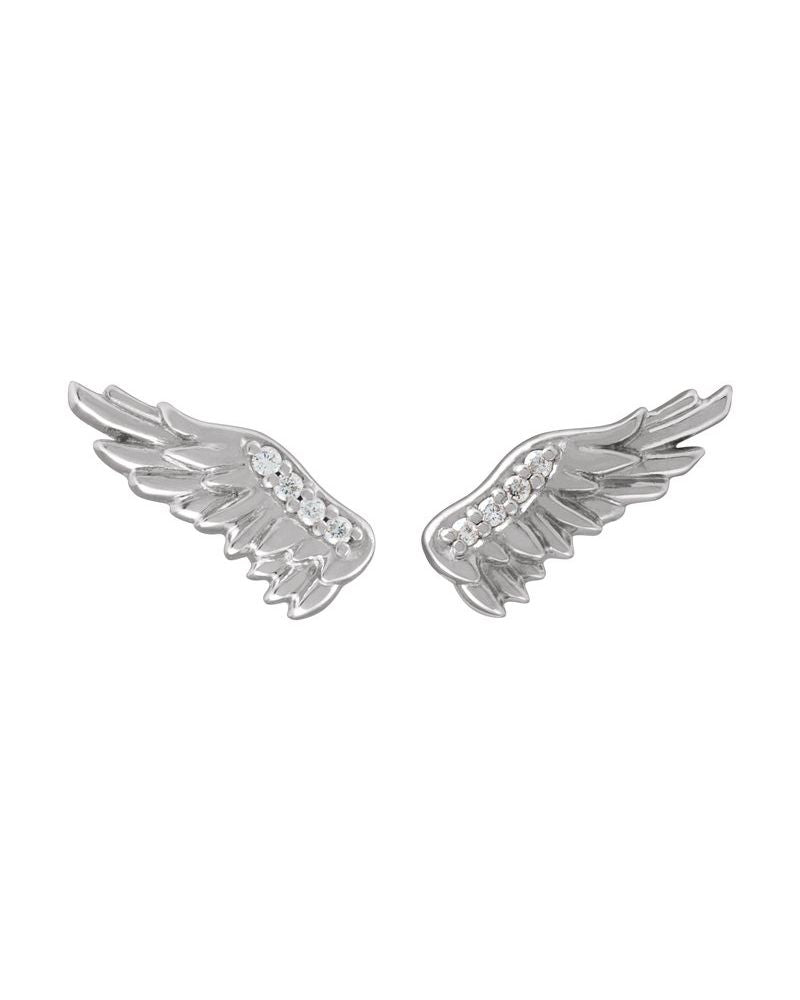 Brinco Asa de Anjo Cravejado em Ouro 14k com Diamantes Naturais – Modelo 2