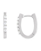 Brinco de Aro em U Cravejado em Ouro 14k com Diamantes Naturais – Modelo 4