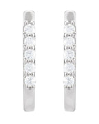 Brinco de Aro em U Cravejado em Ouro 14k com Diamantes Naturais – Modelo 4