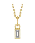 Colar Solitário em Ouro 14k com Diamantes de Laboratório – Modelo 12
