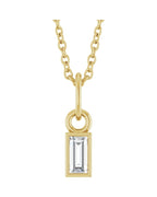 Colar Solitário em Ouro 14k com Diamantes de Laboratório – Modelo 12