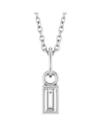 Colar Solitário em Ouro 14k com Diamantes de Laboratório – Modelo 12