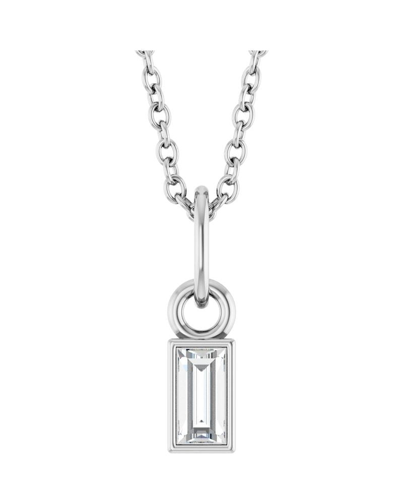 Colar Solitário em Ouro 14k com Diamantes de Laboratório – Modelo 12