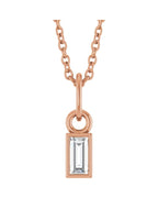 Colar Solitário em Ouro 14k com Diamantes de Laboratório – Modelo 12