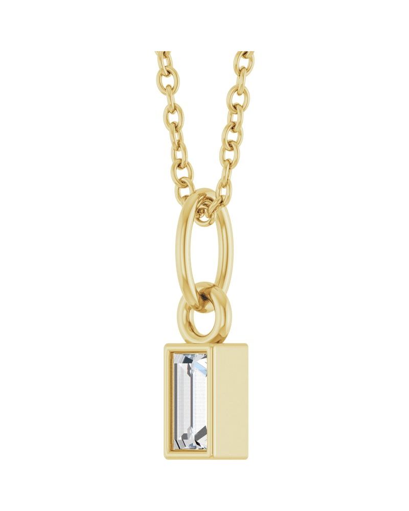 Colar Solitário em Ouro 14k com Diamantes de Laboratório – Modelo 12