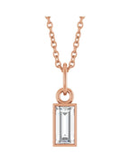 Colar Solitário em Ouro 14k com Diamantes de Laboratório – Modelo 12