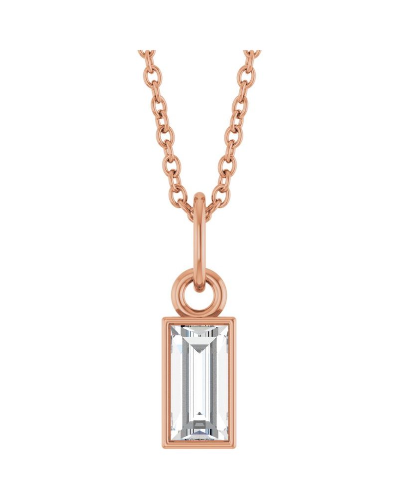 Colar Solitário em Ouro 14k com Diamantes de Laboratório – Modelo 12
